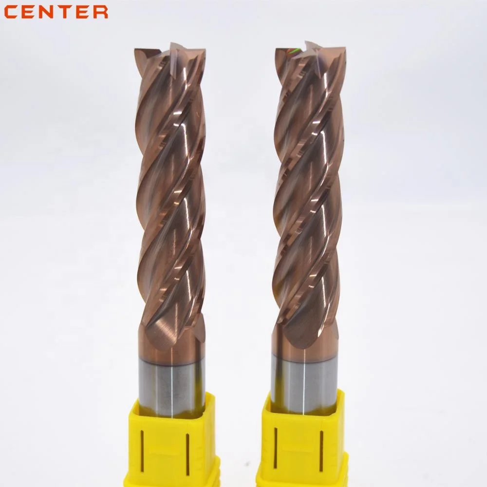 Center- Long Flute D8*30*D8*75L 4 flutes flat end mill with TiN cpating