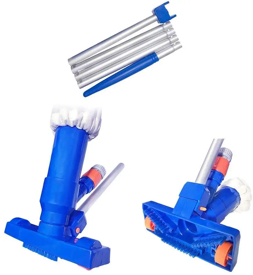 Bonny Handheld Swimming Pool Jet Vacuum Cleaner With Poles and Brushes Kit Head