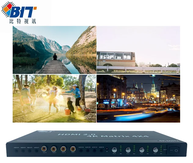 Лидер продаж 4K @ 60Hz Edid 2X2 4X4 аудио Матрица-Hdmi коммутатор 4 в выхода Hdmi сплиттер для ТВ