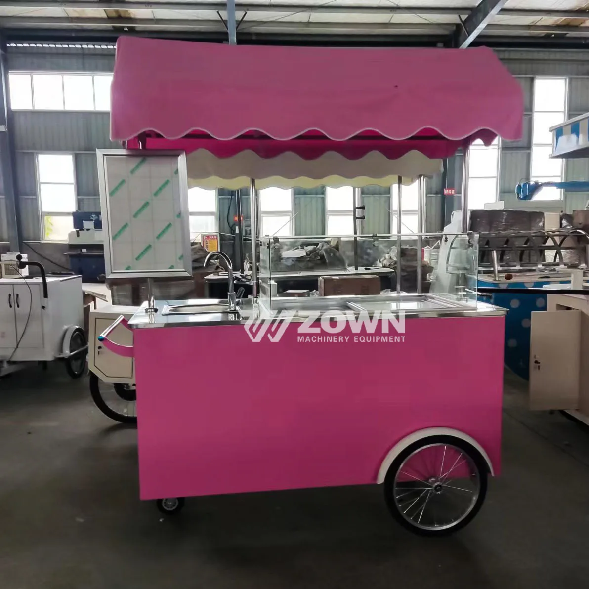 fabric Used food trucks Popular Dessert Party Cart Customized Color Christmas Mini Food Truck Wooden Flower Candy Cart