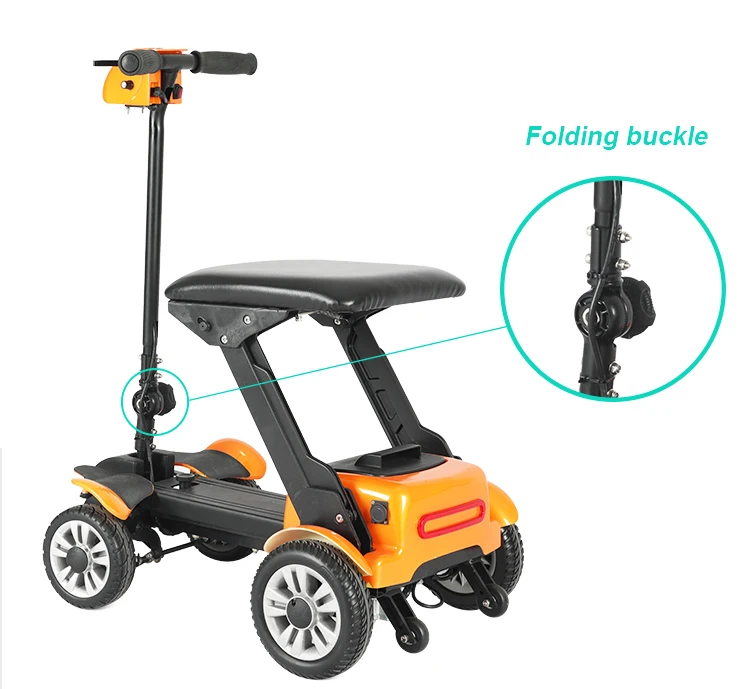 Sharing Dockless Scooter with Seat Four Wheel Electric Folding Scooter