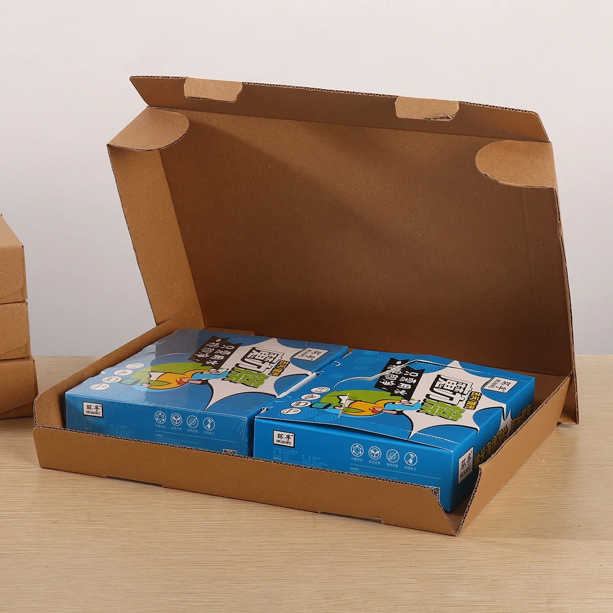 Custom Cheap Wholesale Kraft Brown Corrugated Paper Aircraft Flip Mailer Shipping Box For Packaging