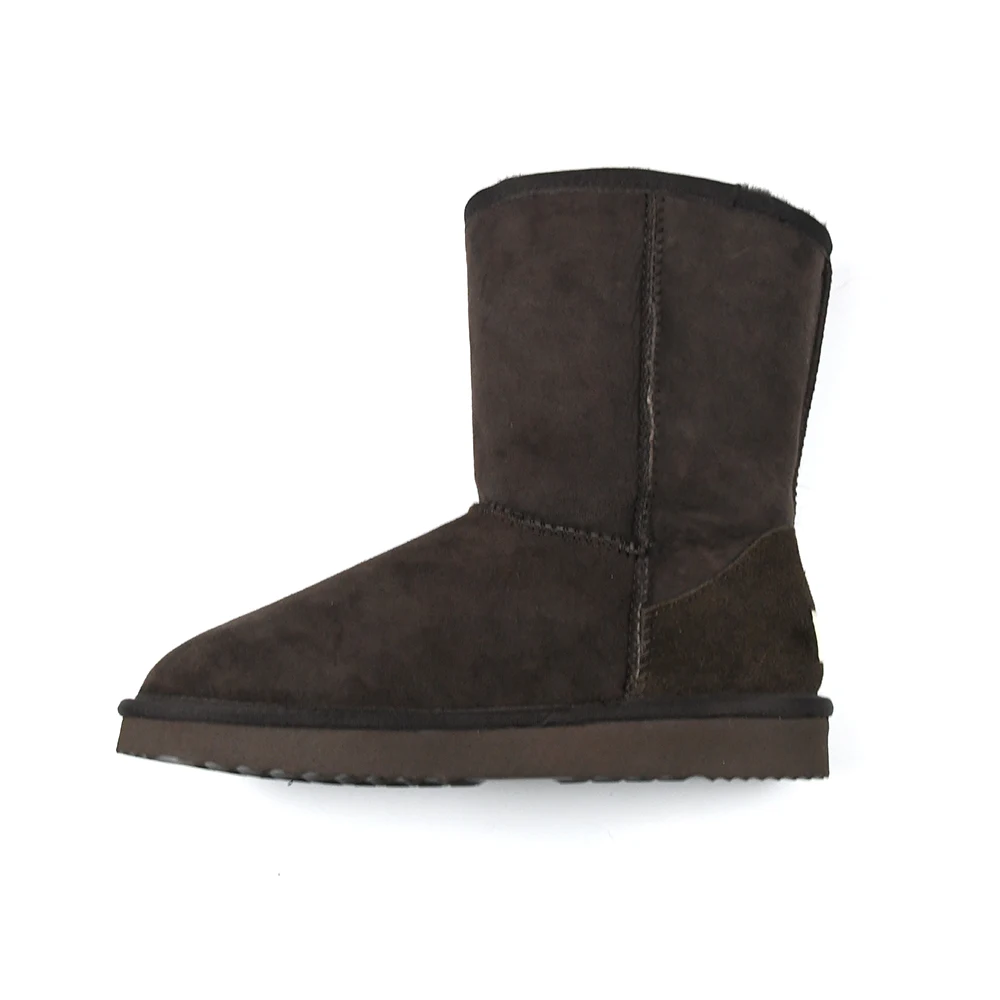 Women Cow Leather Snow Boots Set Ladies High Winter Warm Furry Fur Boots Warm Winter Snow Boots