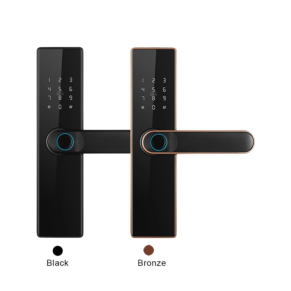 Tuya cerradura Inteligente Con WiFi Door Lock Aluminum Alloy Digital Fingerprint Electronic TTLock Smart Door Lock