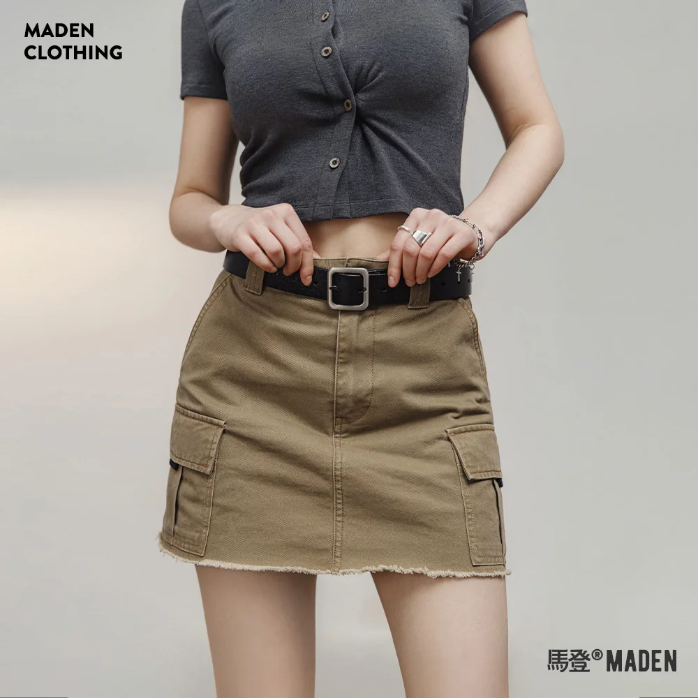Женская облегающая мини-юбка Maden 100% хлопковое платье с высокой талией трапециевидная юбка для женщин лидер продаж летние короткие юбки девочек