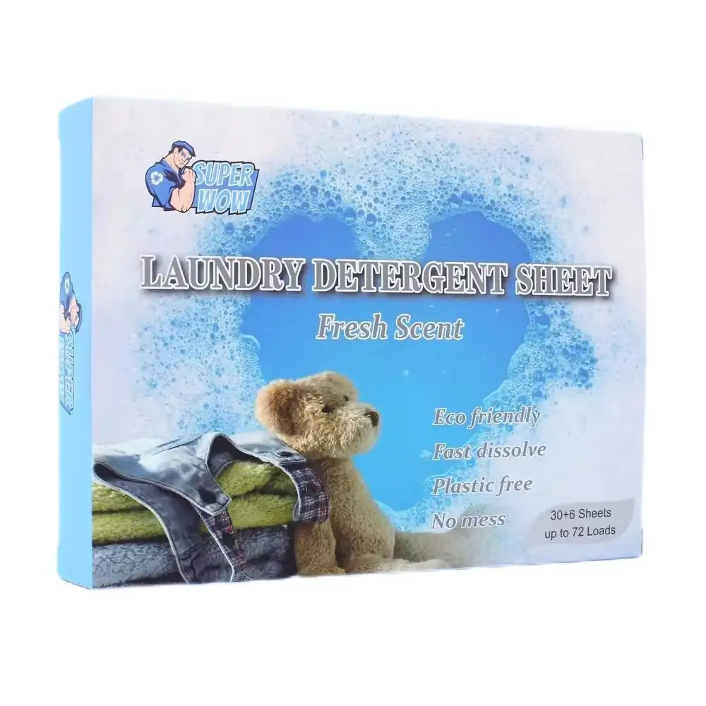 2024 Customized Laundry Tablets Concentrated Instant Eco-Friendly Laundry tablets Disposable Fragrance Laundry Detergent Sheets