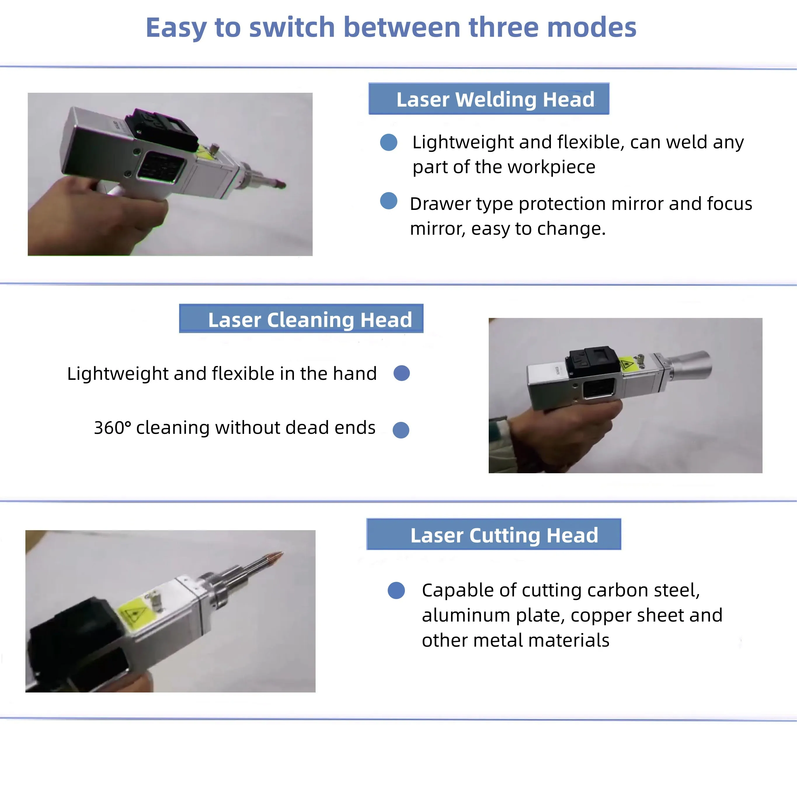 ZK 1500W 2000W 3000W 3 in 1 Handheld Laser Welder Metal Laser Welding Machines for Metal Sheet Laser Welding