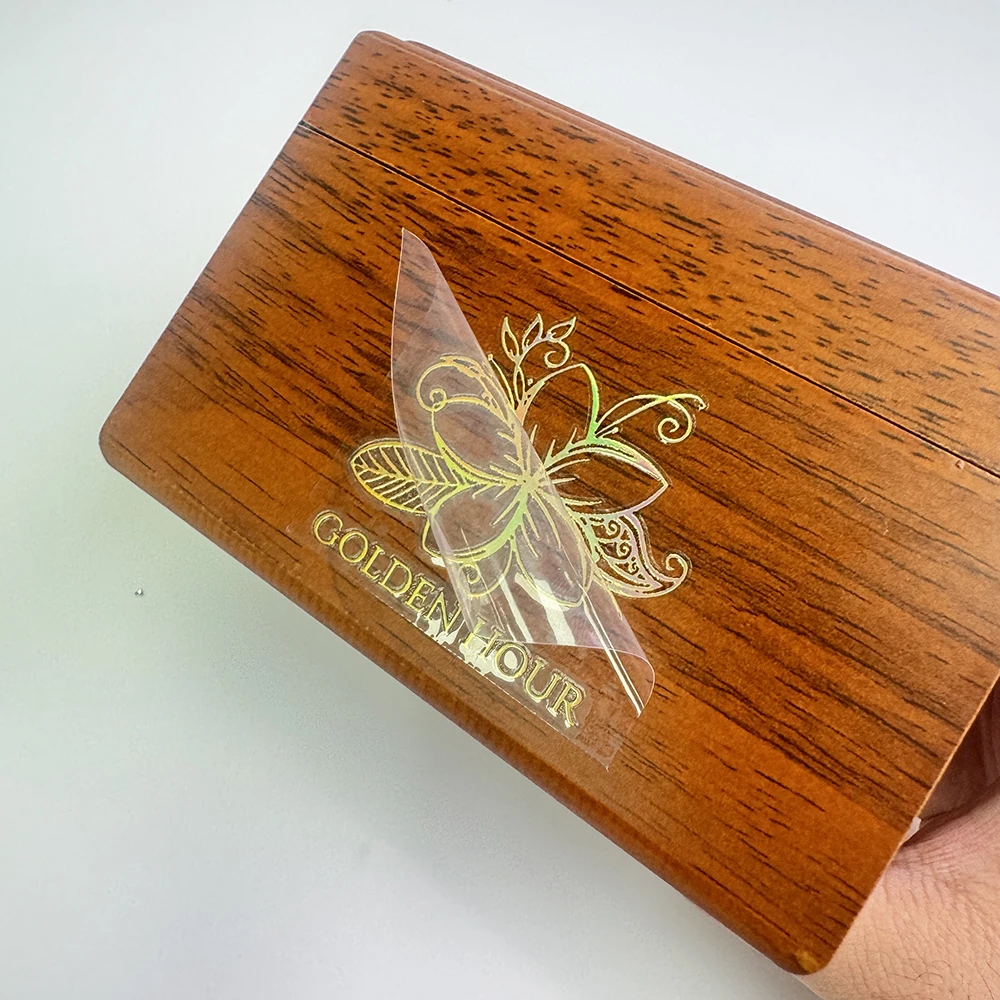 Customize Luxury Gold Adhesive Label Transfer Metal Emboss 3D Logo Sticker