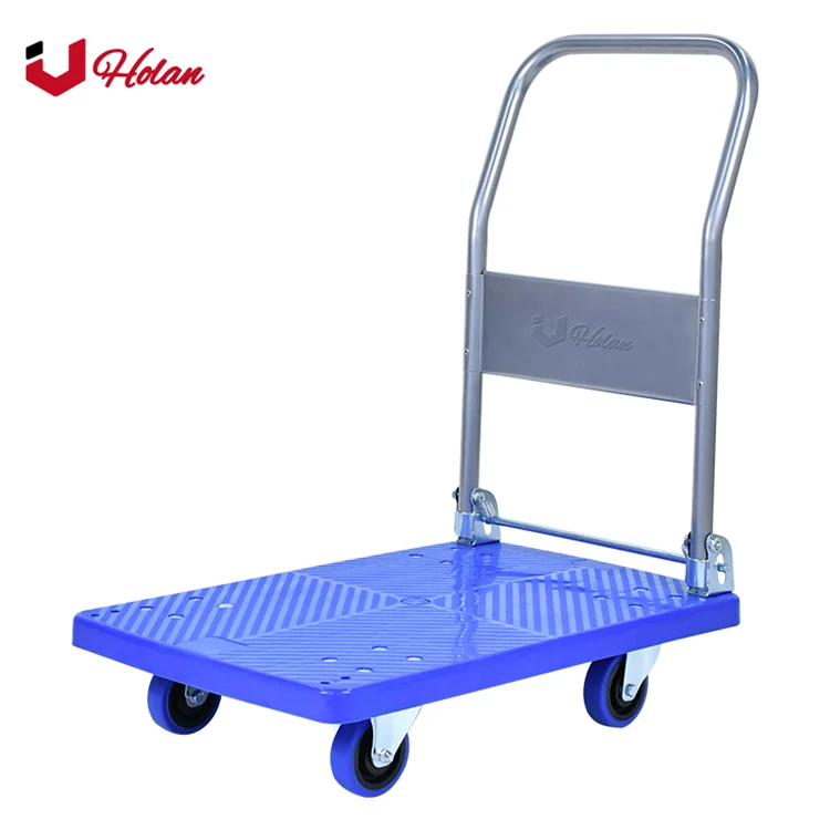 
Wholesale Hand Truck 150mm Height of Deck B1-150 Folding Trolley Push Cart Platform Trolley Plastic Storage Foldable 12 Monthes 