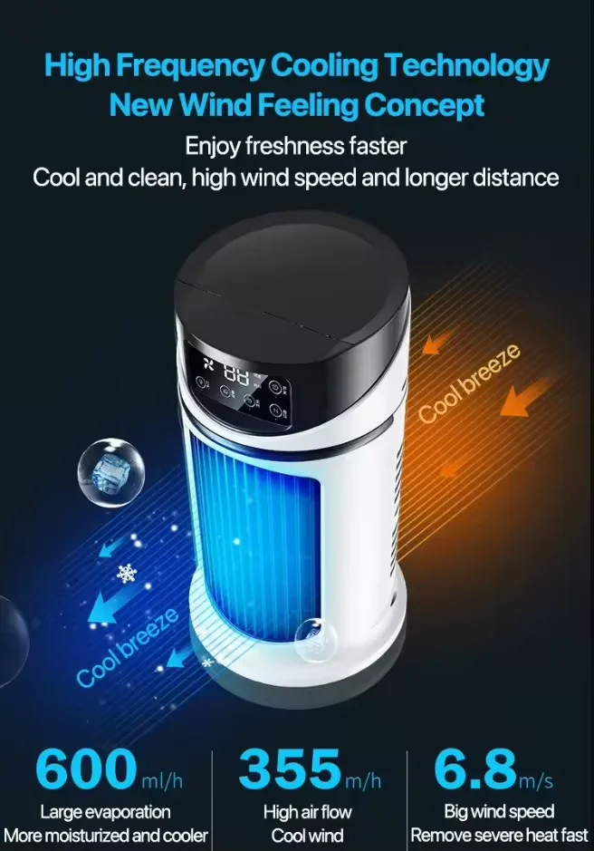Portable Remote Control Mini Air Conditioner Of Hot Sale Good Price Room Portable Water Cooling Fan Air Cooler Fan For Summer