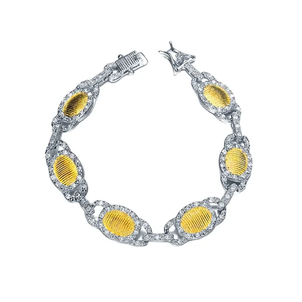 Keiyue gold plated 925 sterling silver unisex tennis bracelets for women jewelry gemstone bracelet