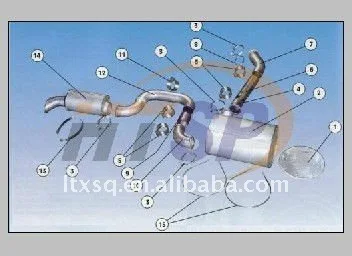 OE 1676499 3183953   21383387  for Volvo Spare Parts Heavy Truck Exhaust Muffler Truck Muffler Rear End