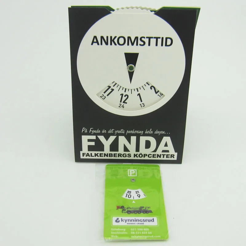 custom paper digital parking clock/parking timer/car parking disc