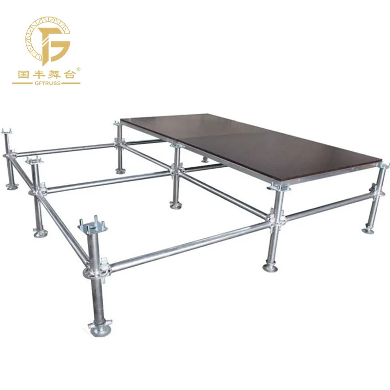 Portable Square Aluminum Plywood  Stage with Iron Frame and TUV Certified for Concerts