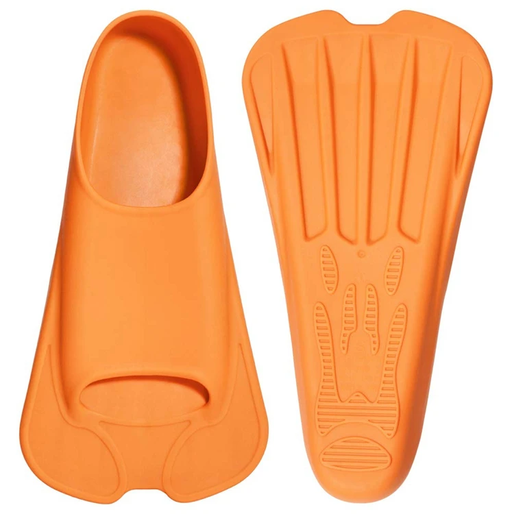 Amazon Hot Short Blade Foot Pocket Adults and Kids Diving Swimming Training Fins Flippers