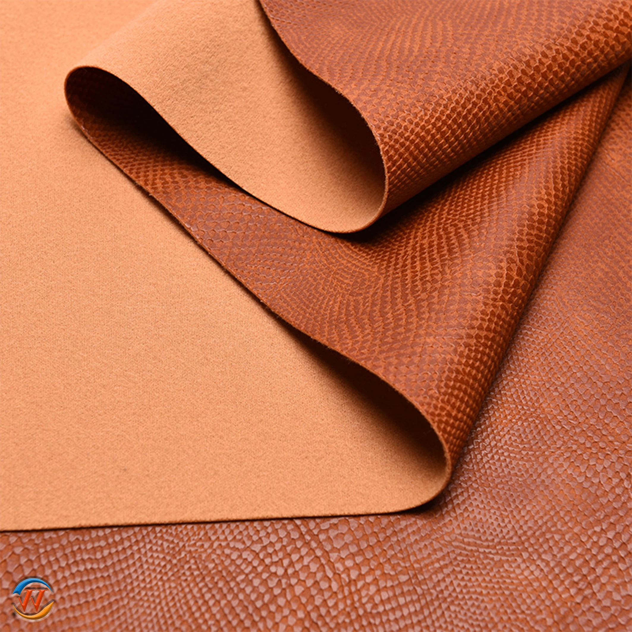 Popular bag Environmental lizard PVC leather 0.8mm laffed fabric sole bag leather wrinkle resistant not easy to tear