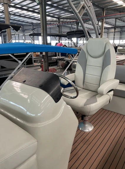 China Luxury aluminum party 26 ft 25 feet pontoon speed boat Outboard Engine Yacht center console boat