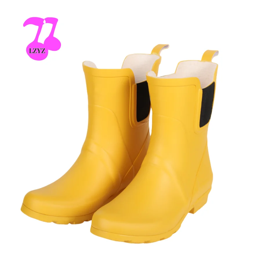 LZYZ hunting water proof shoes safety gumboots color waterproof shoes wellington boots women colour changing wellies