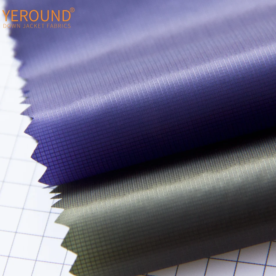 10D 100% Nylon Plaid Ultra-Thin Breathable down Jacket Fabric with 10D Yarn Count super lightweight comfortable feeling
