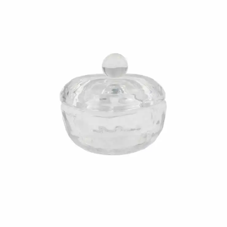 Lid Bowl Cup Holder Manicure Equipment Nail Tool Crystal Glass Dappen Dish