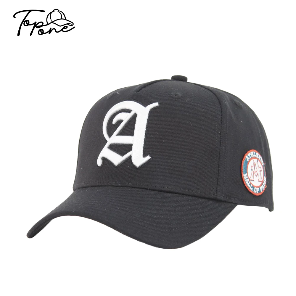 High Quality Black 5 Panel Snapback Baseball Hat Hot Sale Cotton Customized Embroidered Logo Baseball Cap For Men