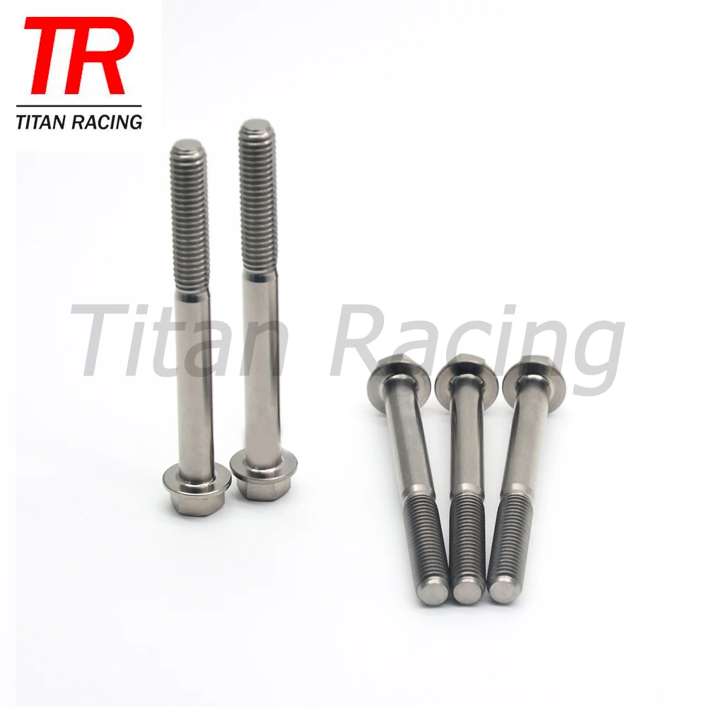 High strength custom M8 hex GR5 Ti-6al-4v bolts screws fasteners titanium flange bolt
