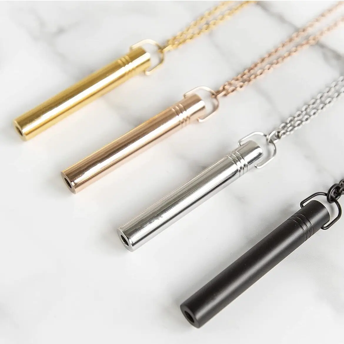 Customized Breathwork Tool Whistle Necklace Natural Calming Relief Meditation Stress Anxiety Relief Mindful Breathing Necklace