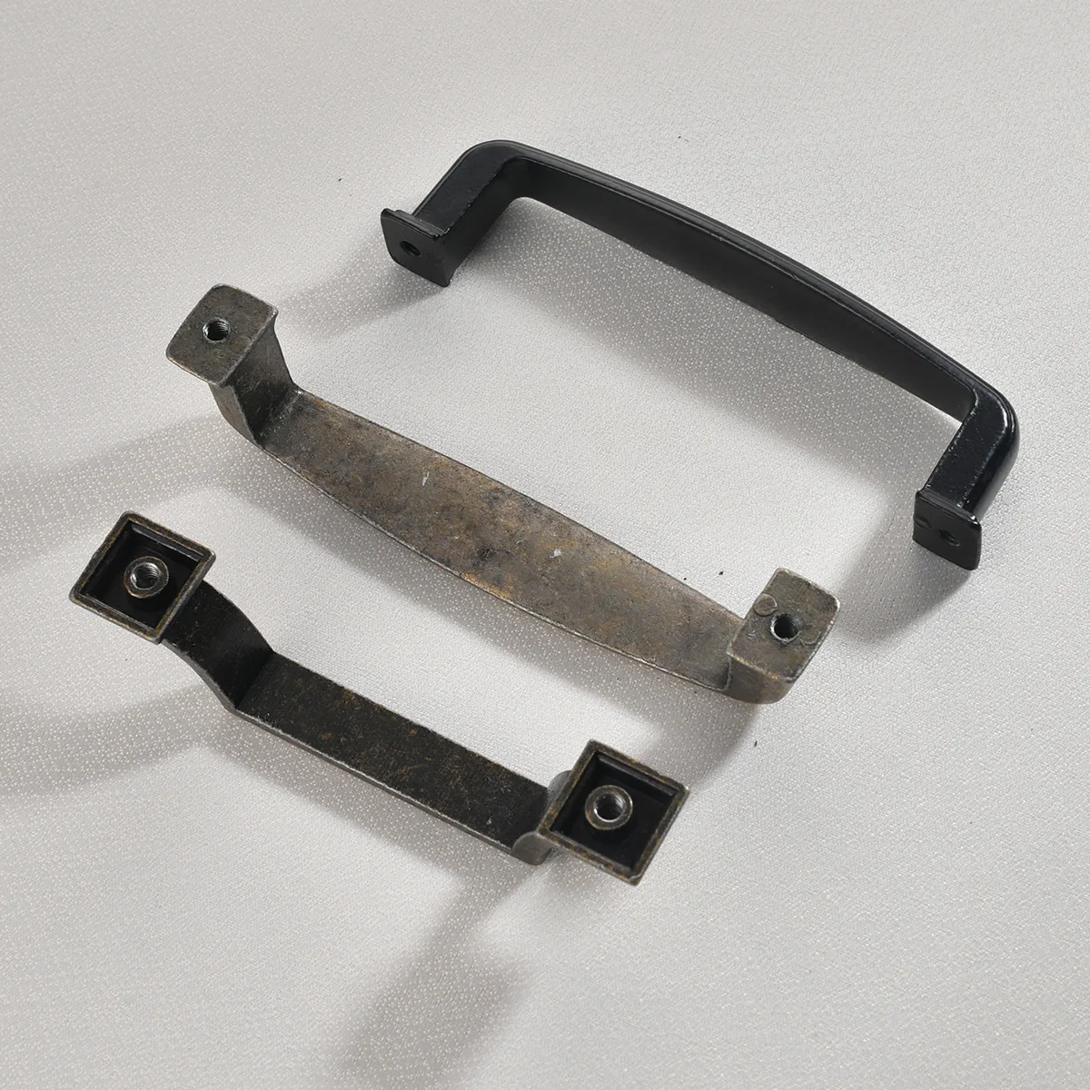 Drawer Cabinets Wardrobe Door Handle Accessories Style Three Fixed Antique Zinc Alloy New Chinese Iron Kitchen Furniture Handle