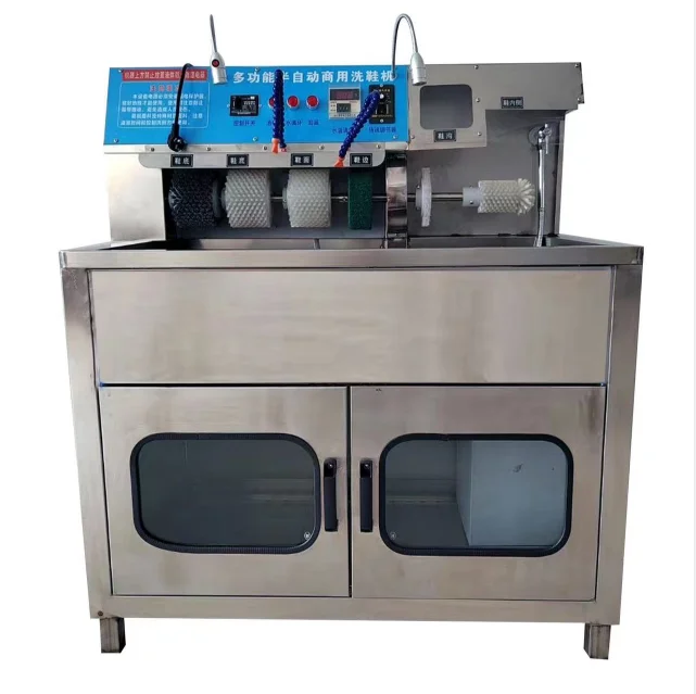 shoe washing equipment automatic semi manual commercial Commercial Stainless Steel Full or Semi Automatic Shoe Cleaning Machine