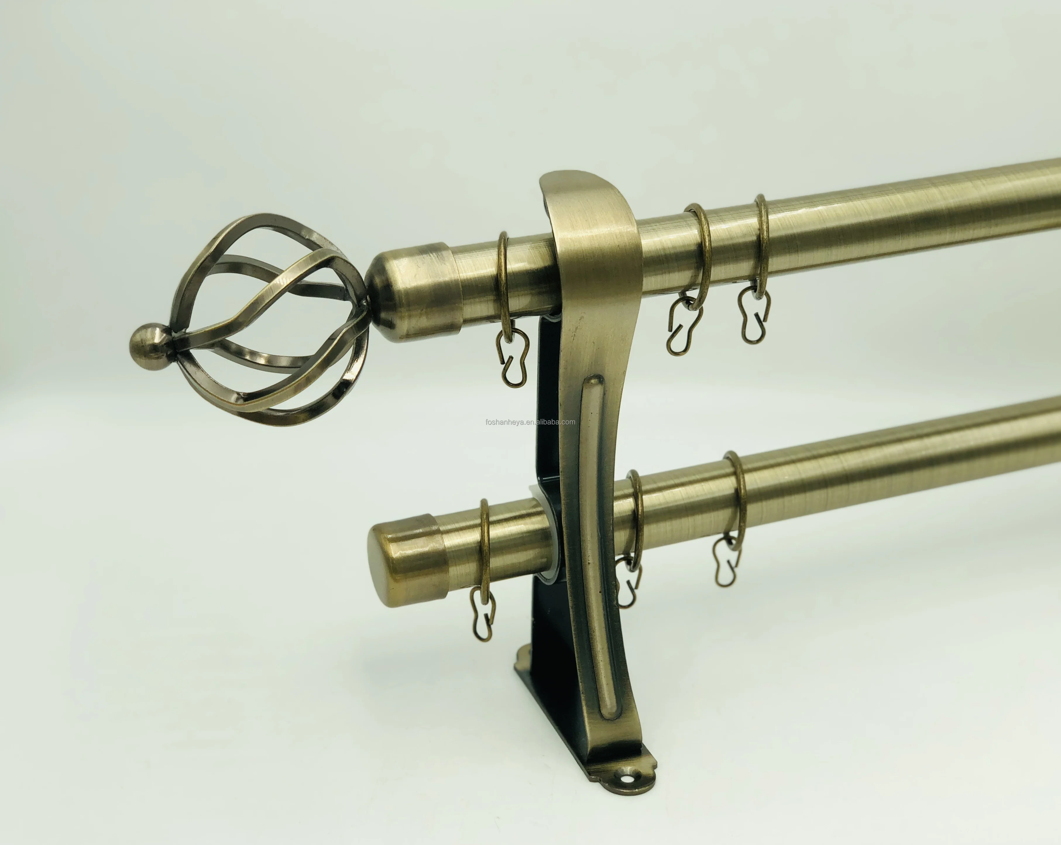 China Factory Curtain Accessories Extendable Metal Curtain Iron Double Curtain Pipes Poles Tubes Rods