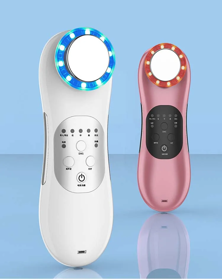 Портативный Светодиодный ems RF multi функция анти-морщинки омоложения лица косметический инструмент