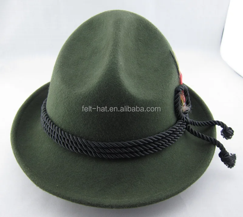 100% wool felt German Traditional bavarian hat