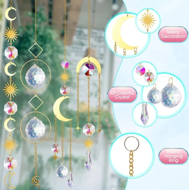 Hotsale diy suncatcher prism sun catcher hanging spiritual healing crystal suncatcher