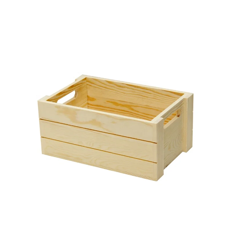  Houseworks Home Storage Crates Small Wood Crate Wooden Basket