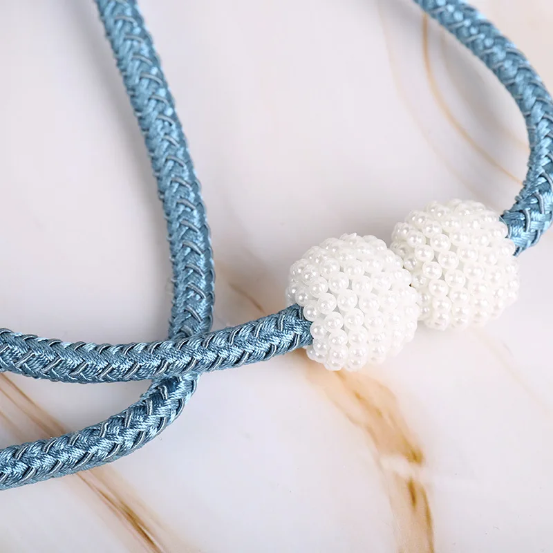 Popular home Drapery decorative support Weave Rope buckle tie back holdback holder Accessories magnetic curtain tiebacks