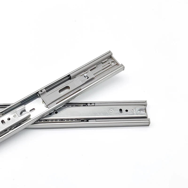 Furniture 45mm Rail Drawer Telescopic Slide Roller Cabinet Slide Drawer Soft Close Push To Open Drawer Slides