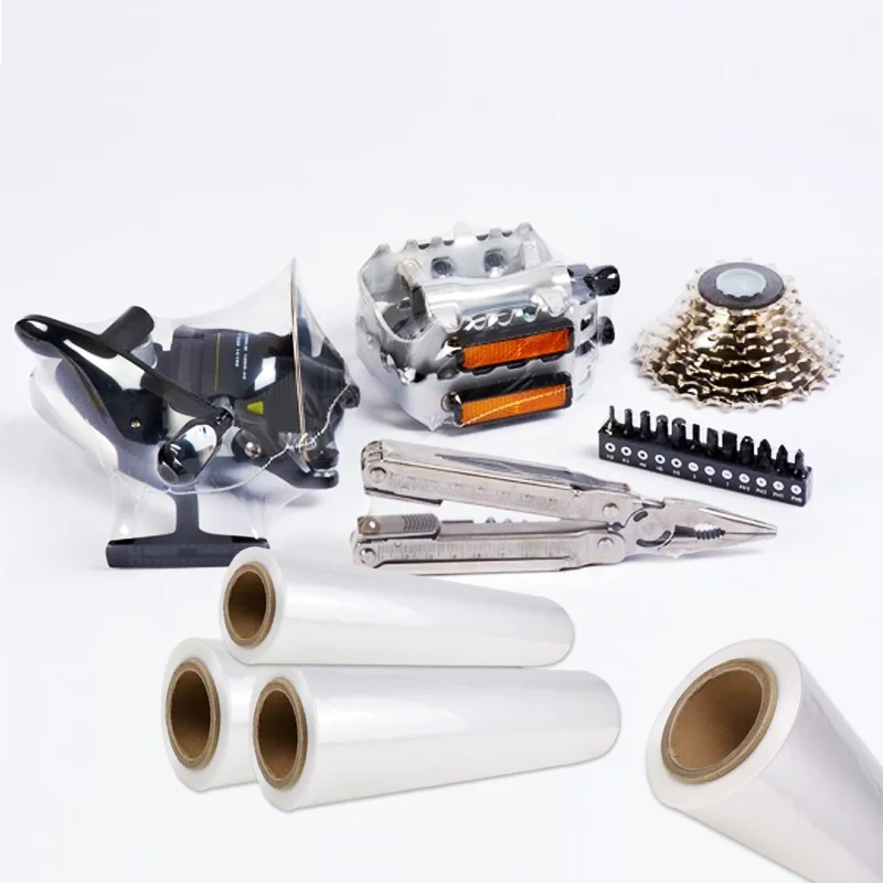 19micron transparent plastic pvc pof shrink film roll