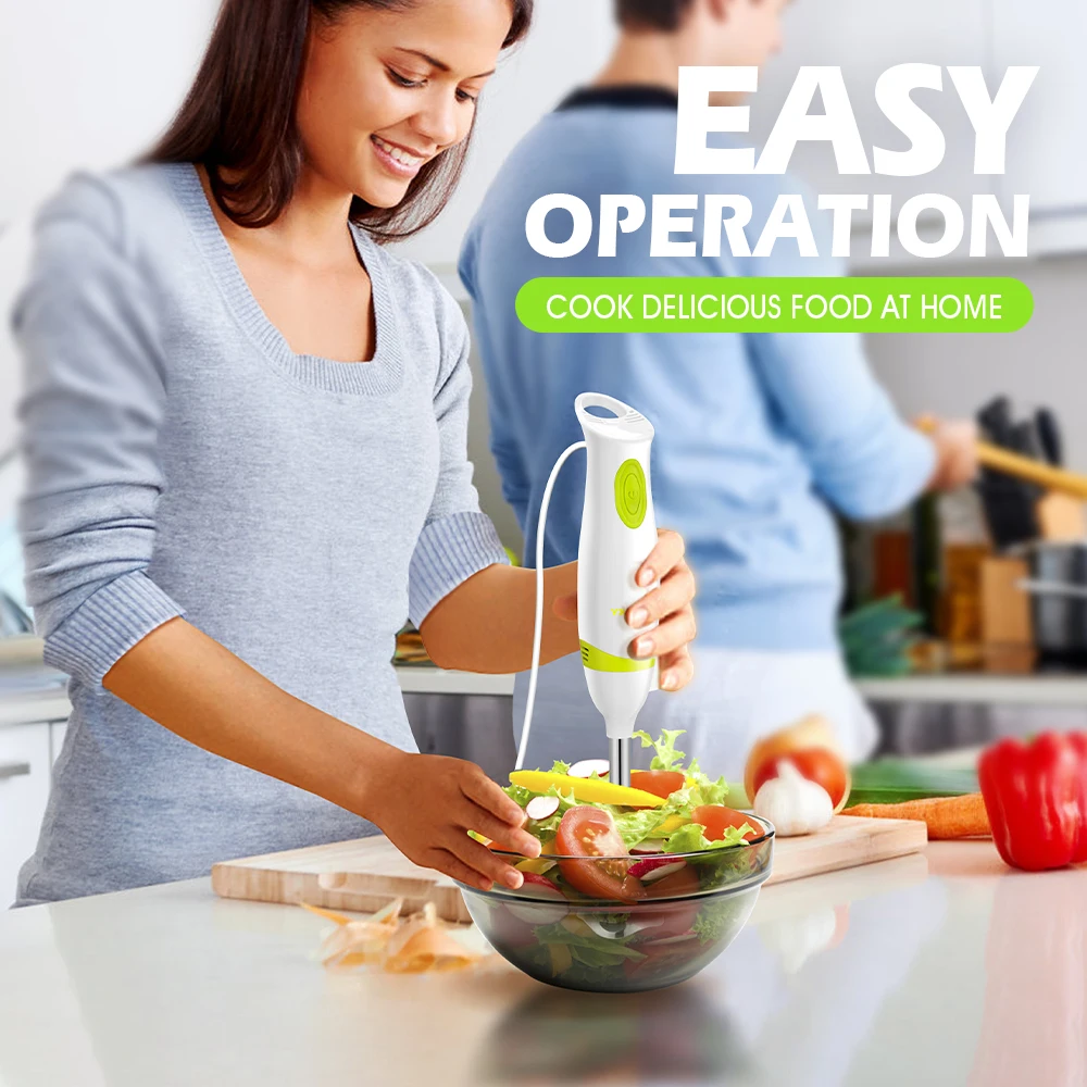 JMK Hot Sale Hand Blender In Kitchen 500W Electric Hand For Household Mixer For Meat with Stainless steel blade