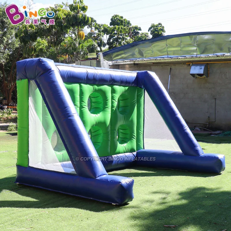 Bingo Outdoor Football Games Custom PVC Giant Inflatable Soccer Goal For Sale