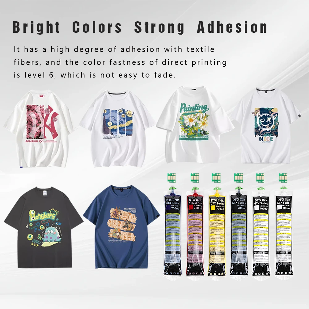 NEW Product DTG Ink Bag Chip 700ml For Brother GTX 600 422 423 424 425 GTX Pro B Bulk Digital Textile Garment T-Shirt Printer