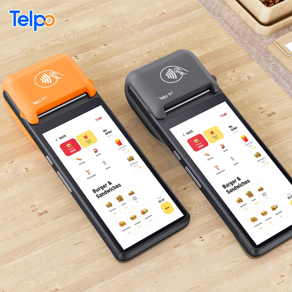 Telpo M1 All In One Handheld Mobile Device Android 12 Ticket Machine with 40mm Thermal Printer