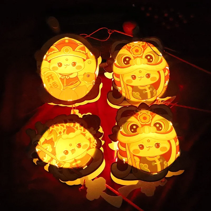 2025 Snake Lanterns Cartoon Children Diy Handmade Spring Festival Lantern Wholesale