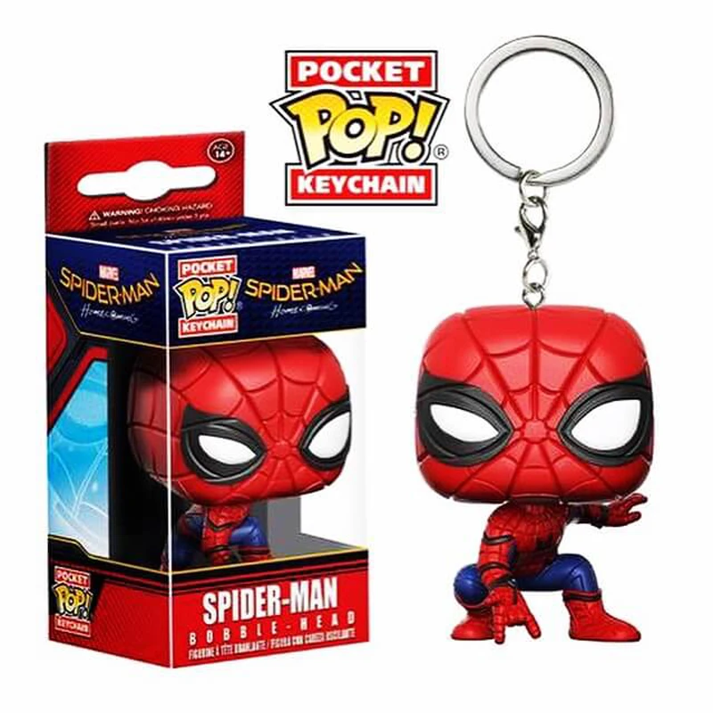 Funko Pocket Pop Keychain Home Coming Spiderman Action Figure Keychain Toys