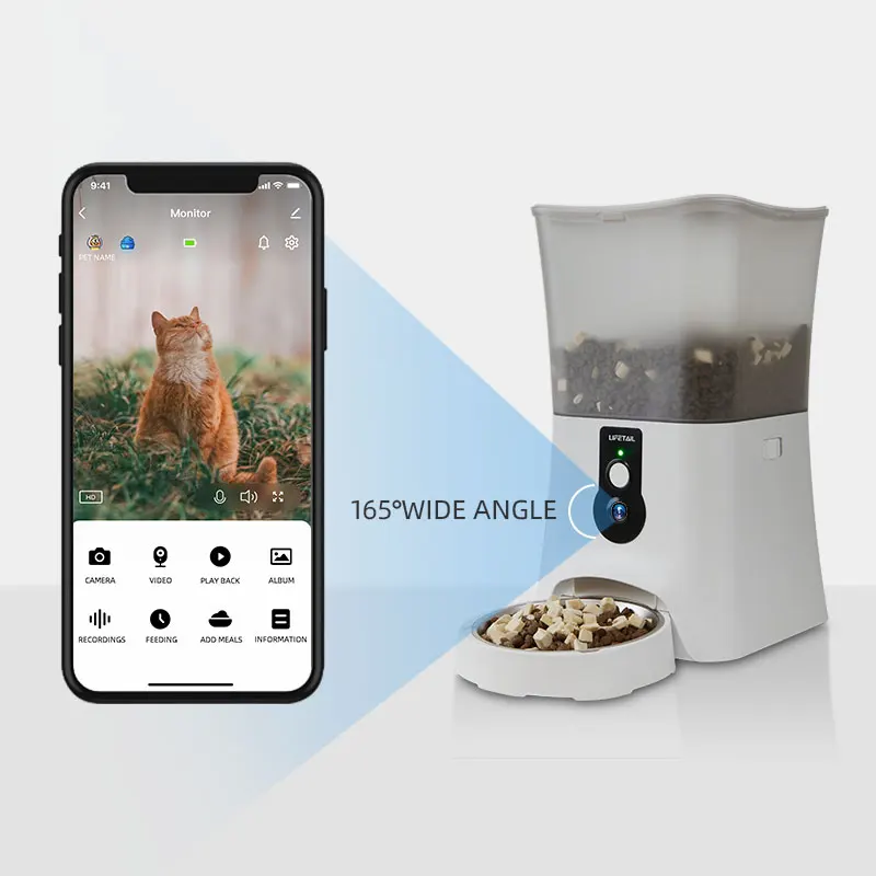 Pet Feeder Smart 5L Automatic Cat Feeder with HD 1080P Camera Smart Pet Feeder for Cat and Dog