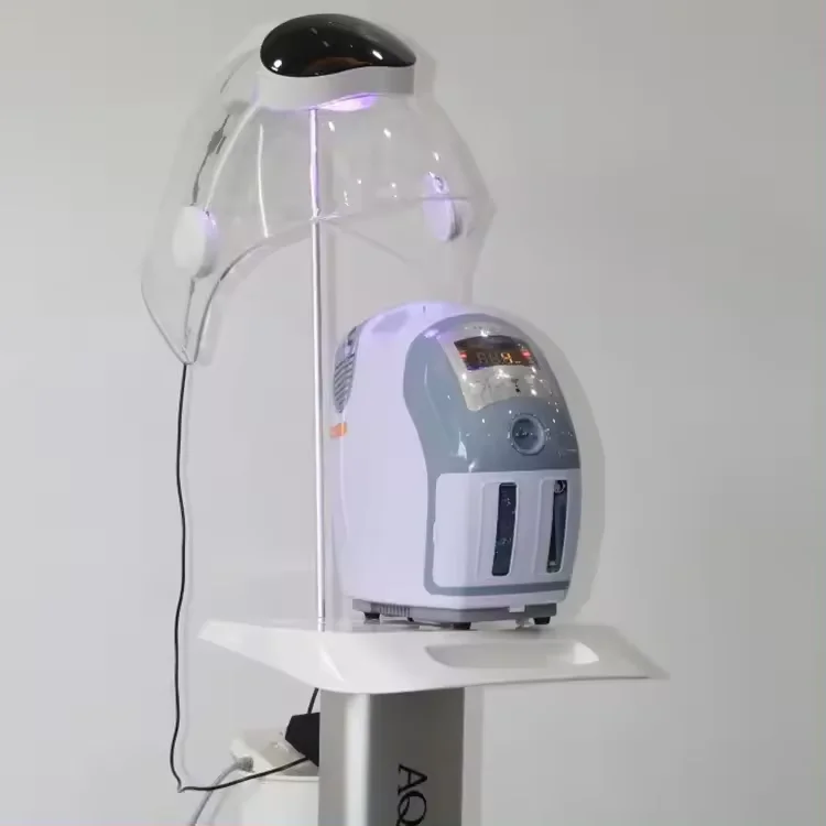 New Product 7 Colors Oxygen Jet Peel Skin Rejuvenation Led Facial Dome O2toderm Oxygen Jet Therapy Facial Care Device