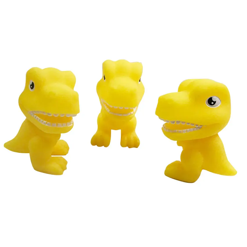 New novelty vinyl material  head Moveable  fluo color Dinosaur mold toy