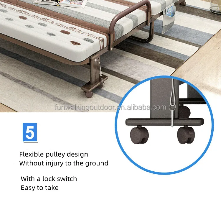 Custom 1.9 Meters Single Person Folding Convertible Backrest Angle Sofa Bed Furniture For Home Living Room Office Hotel Bedroom