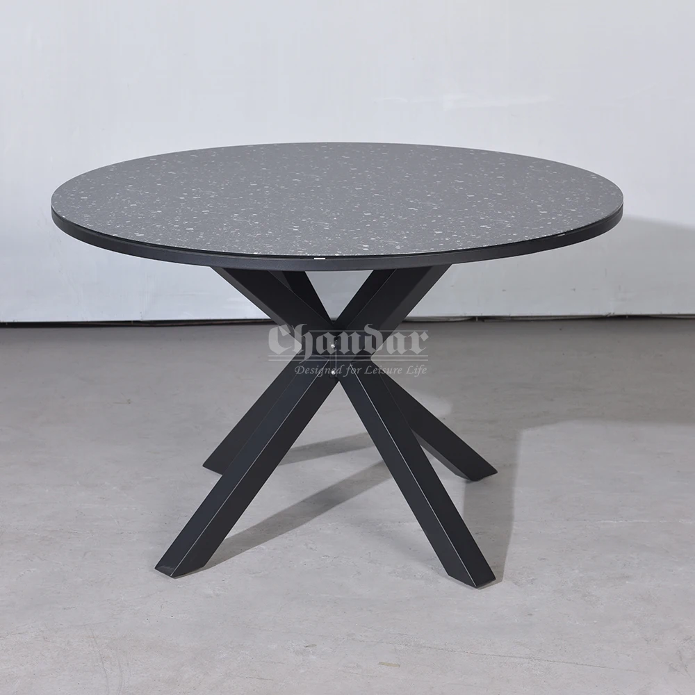 Outdoor Furniture Garden Furniture Set Round Dining Table And 6 Chairs Set Garden Table