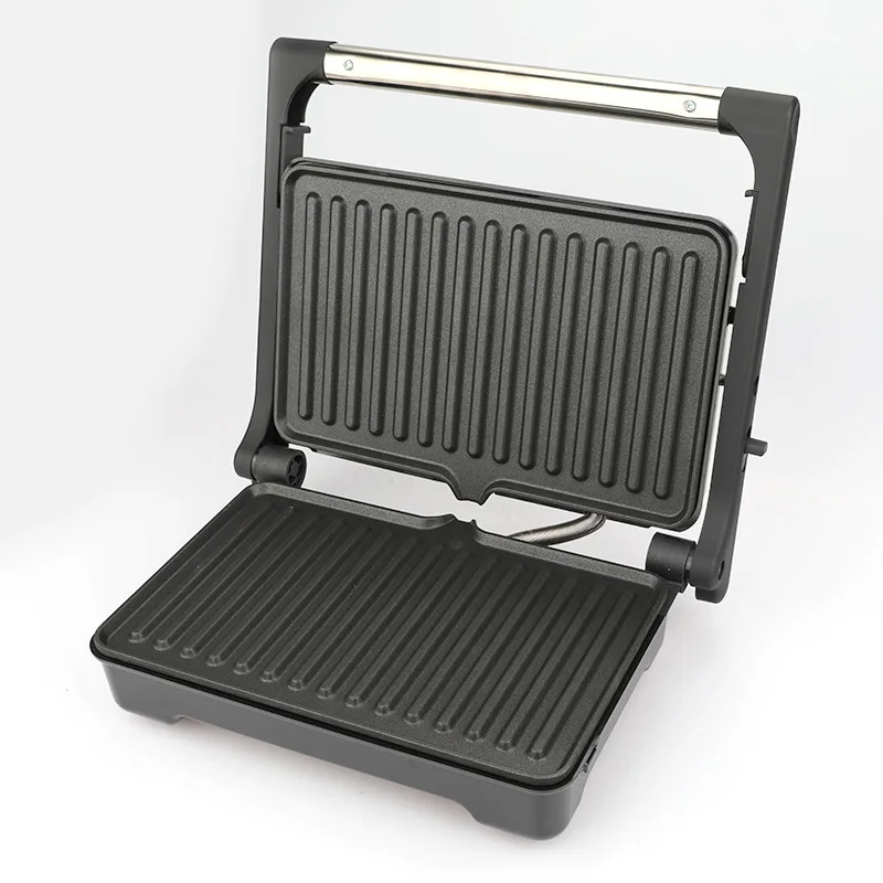 Panini Maker Household Stainless Steel 1000W High Power Nonstick Pan Steak Machine Sandwich Machine