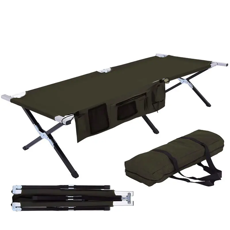 Foldable Camping Bed Outdoor Portable Cot For Travel Base Camp Hiking Mountaineering